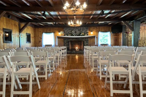 Indoor Wedding Ceremony for Sleigh Room Receptions
